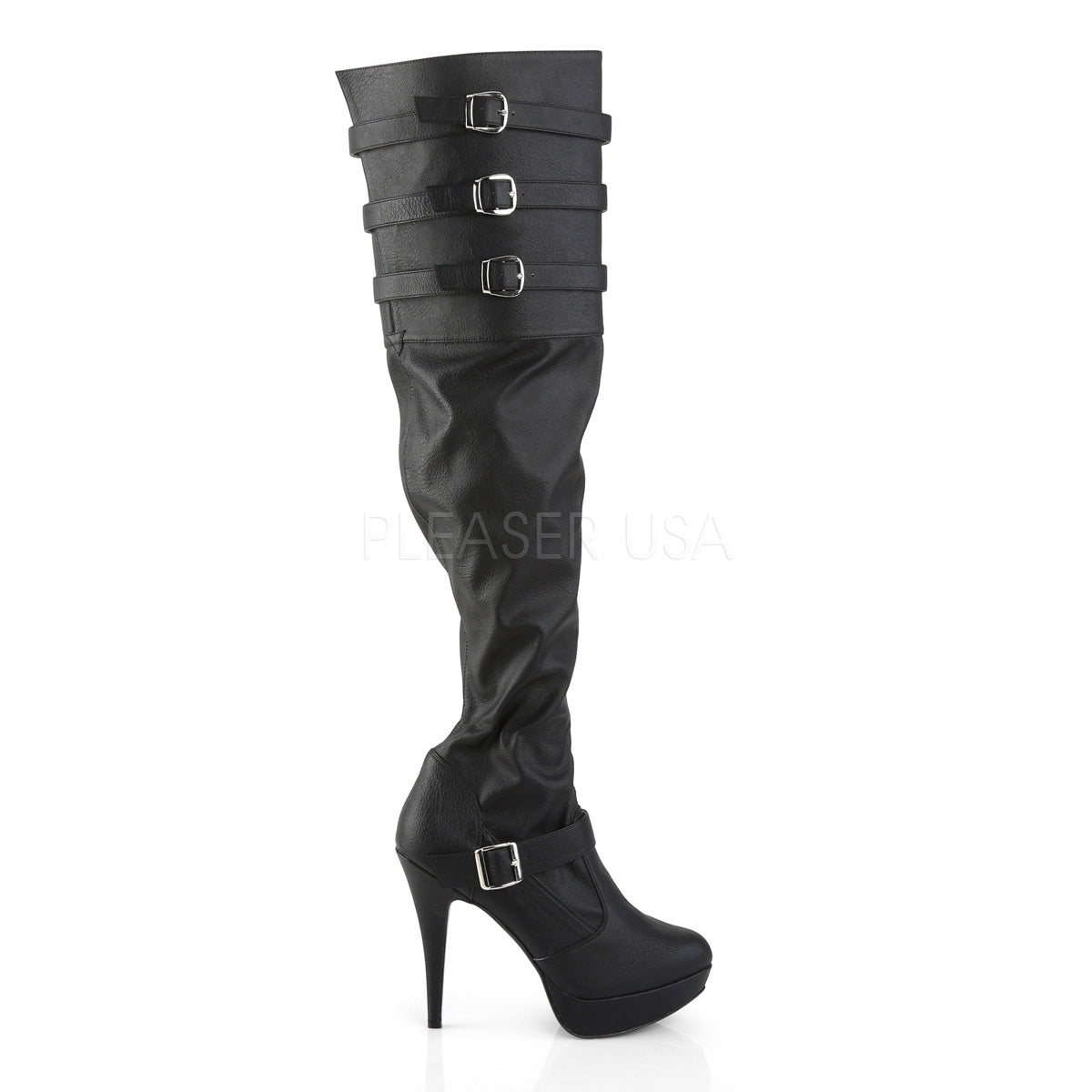 CHLOE-308 Black Faux Leather