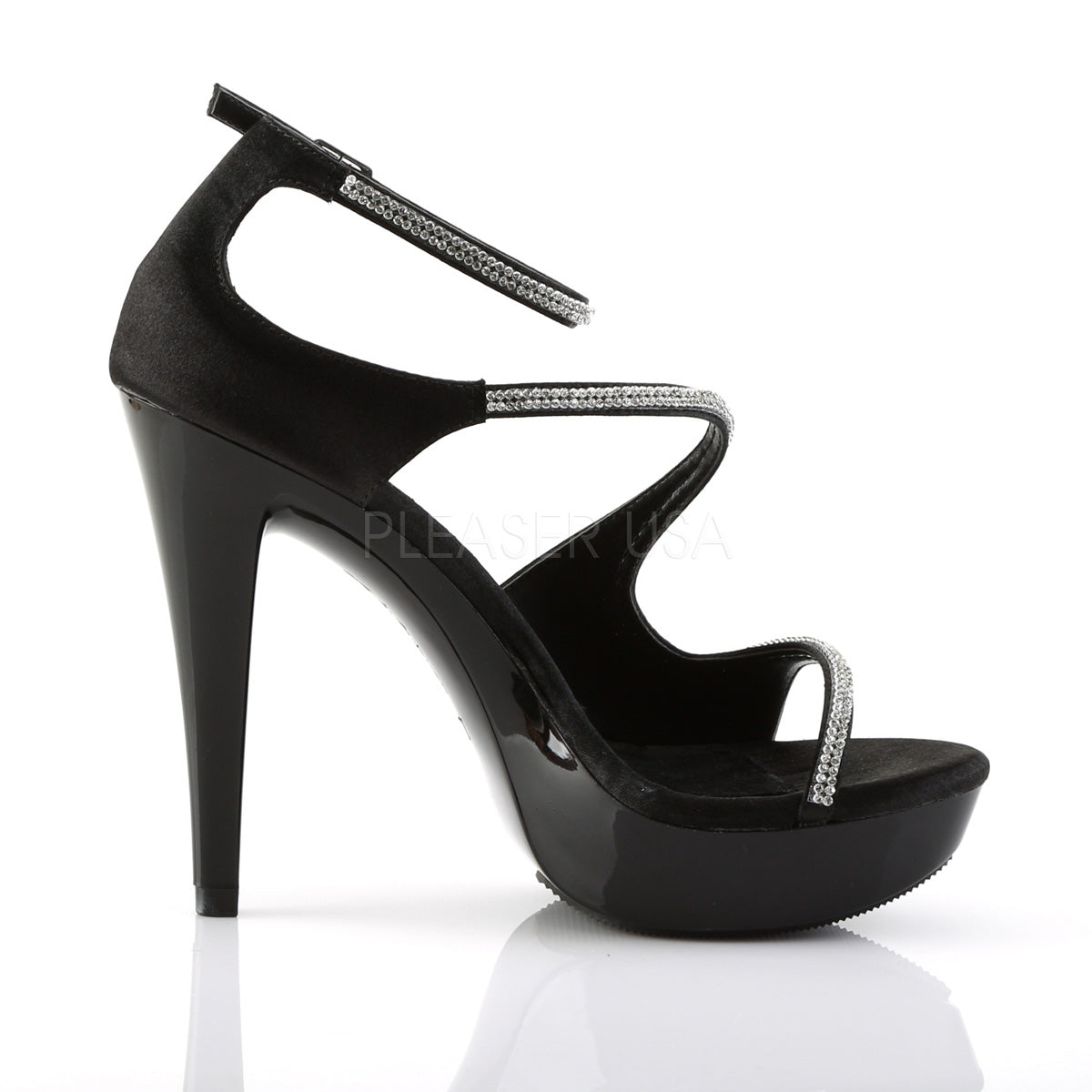 COCKTAIL-526 Black Satin/Black