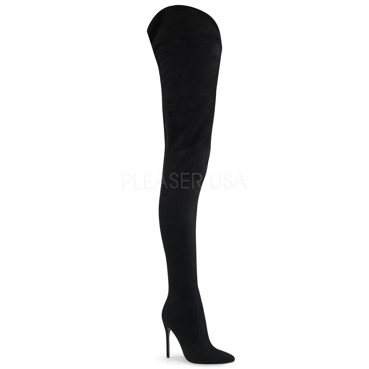 COURTLY-4017 Black Faux Suede