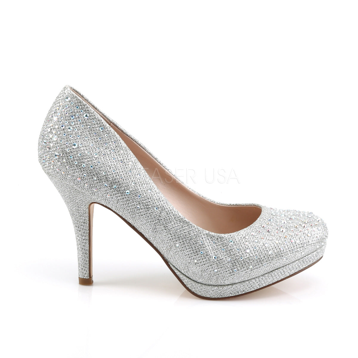 COVET-02 Silver Glitter Mesh Fabric
