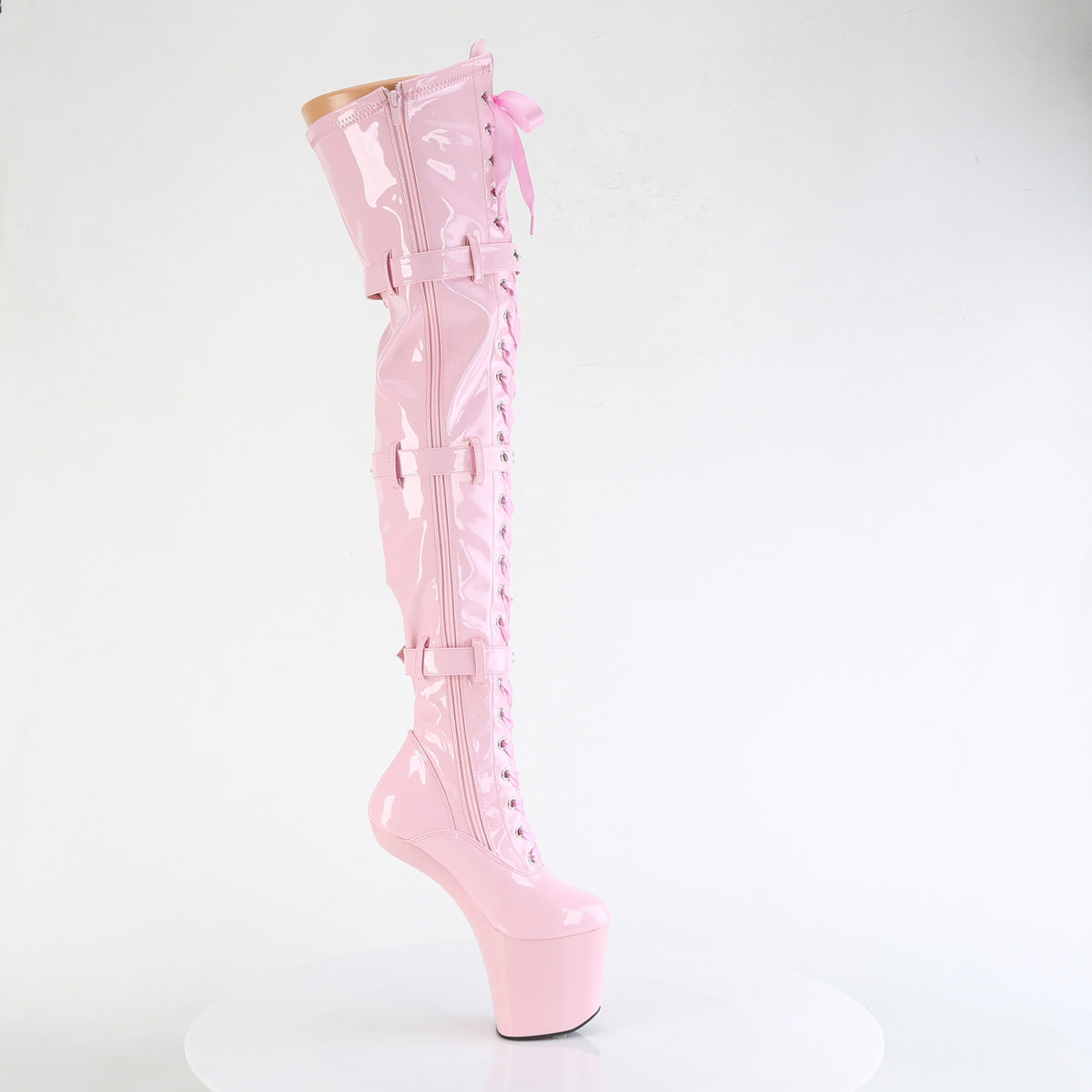 CRAZE-3028 Baby Pink Stretch Patent/Baby Pink