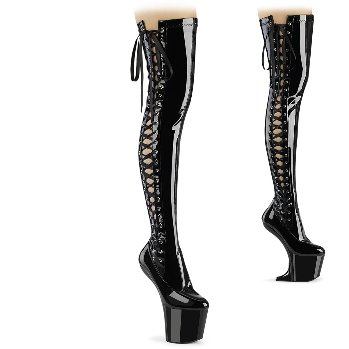 CRAZE-3050 Black Stretch Patent/Black
