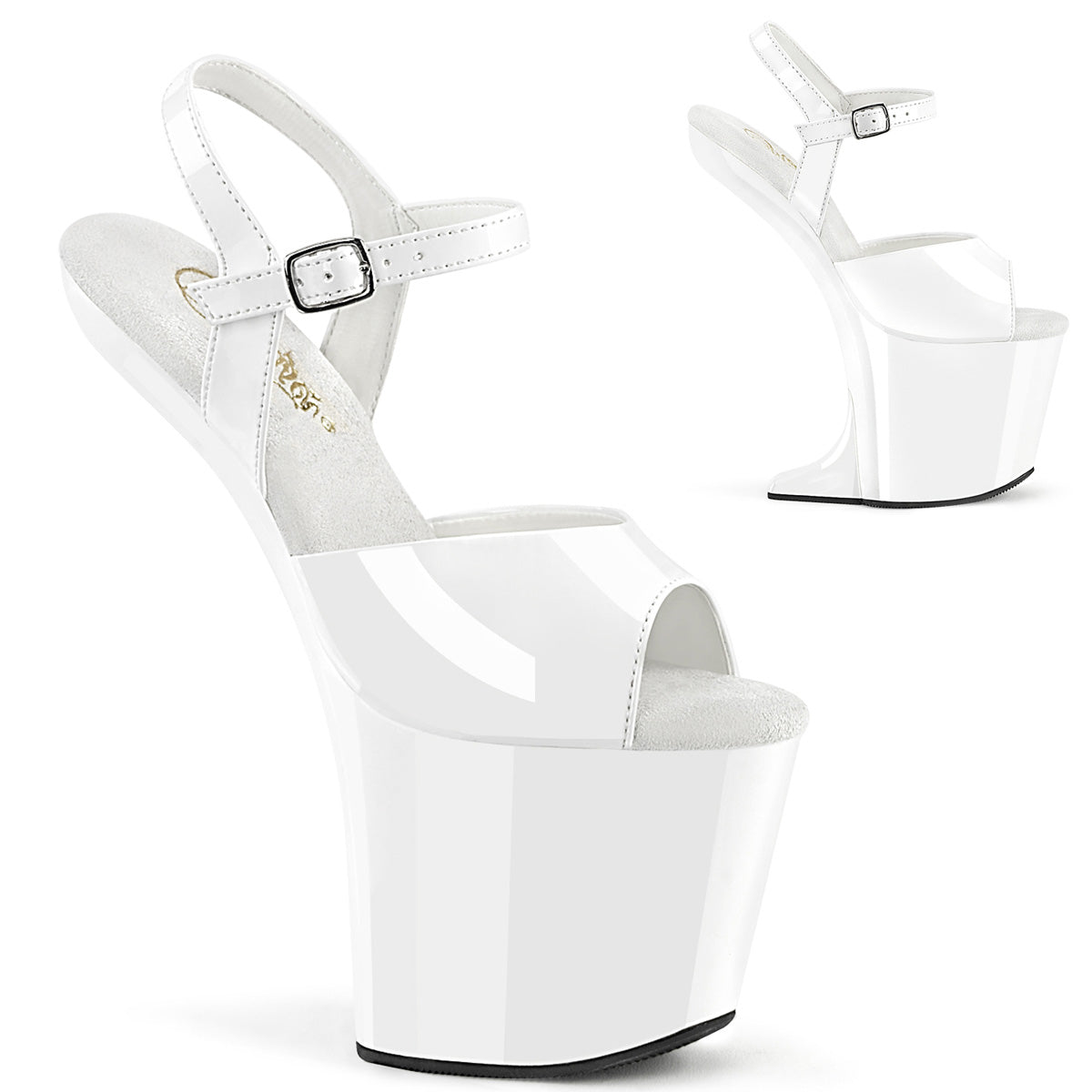 CRAZE-809 White Patent/White