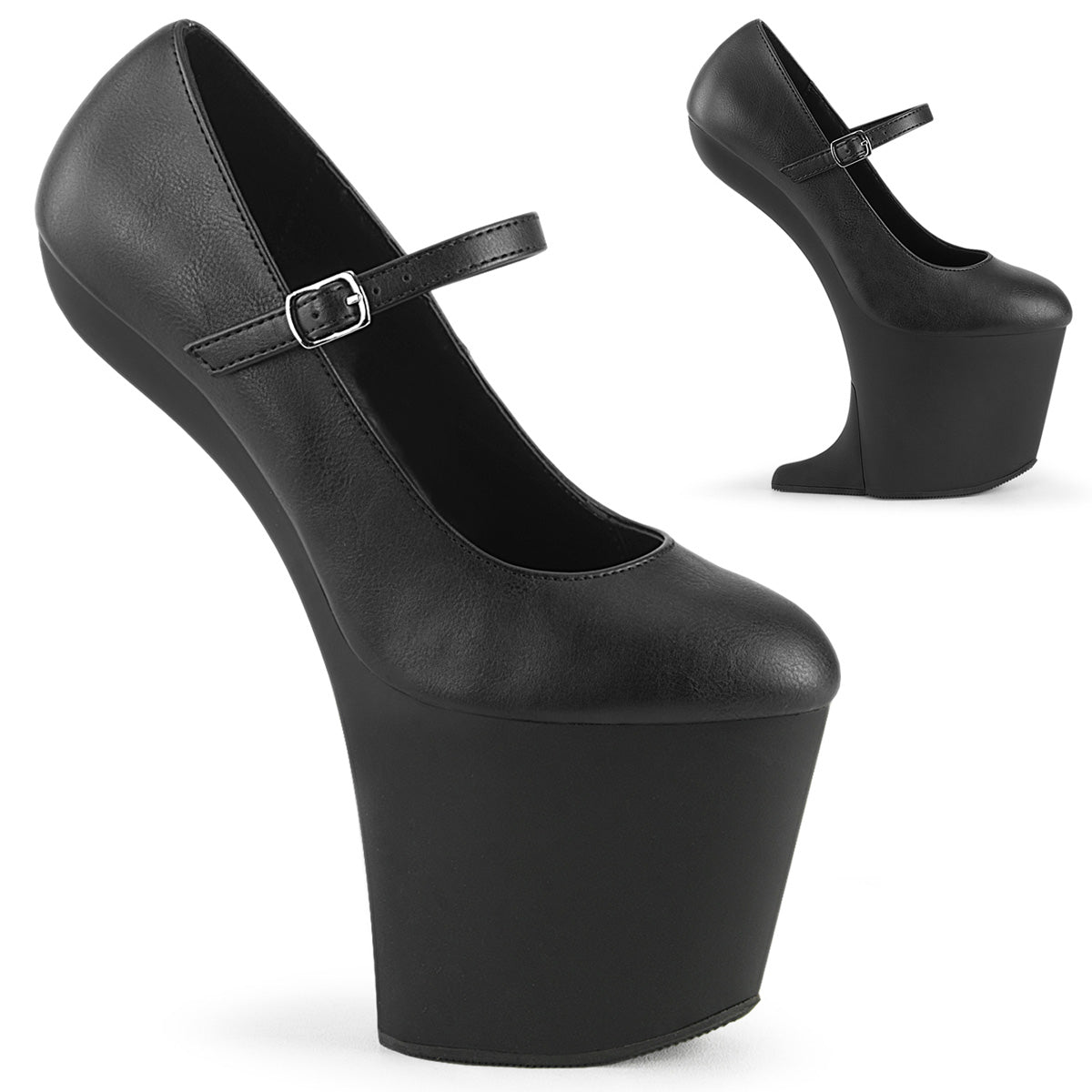 CRAZE-880 Black Faux Leather/Black Matte