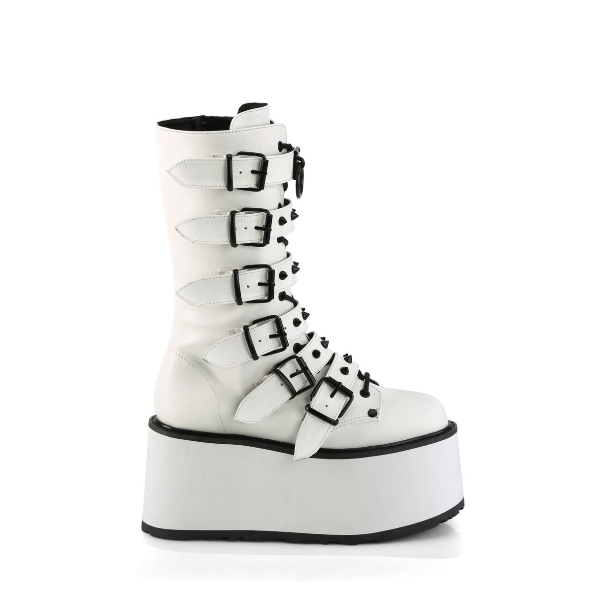 DAMNED-225 White Vegan Leather