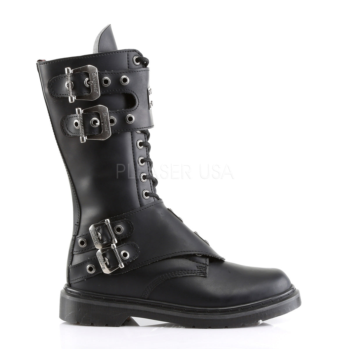 DEFIANT-302 Black Vegan Leather