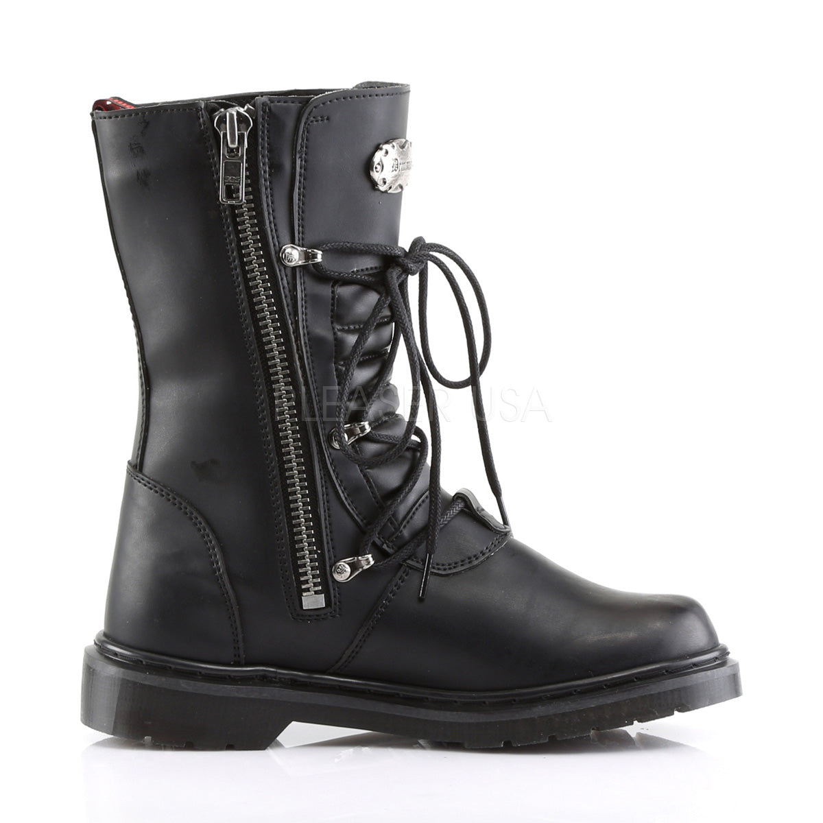 DEFIANT-306 Black Vegan Leather