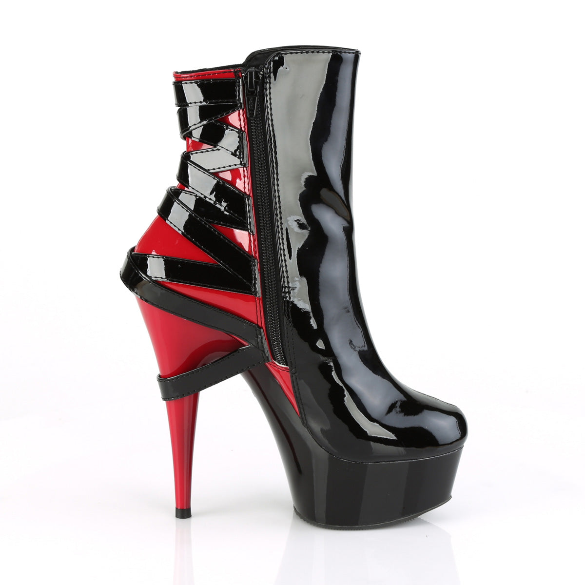 DELIGHT-1012 Black-Red Patent/Black-Red