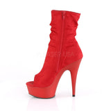 DELIGHT-1031  Red Faux Suede/Red Matte
