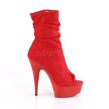 DELIGHT-1031  Red Faux Suede/Red Matte