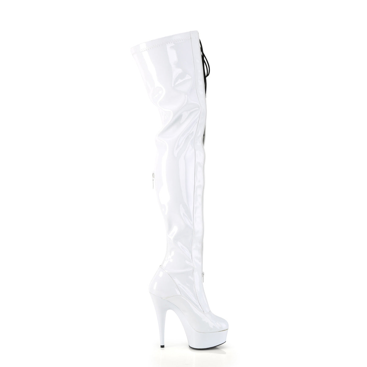 DELIGHT-3027 White-Black Stretch Patent
