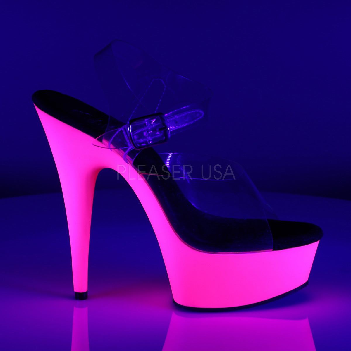 DELIGHT-608UV Clear/Neon Pink