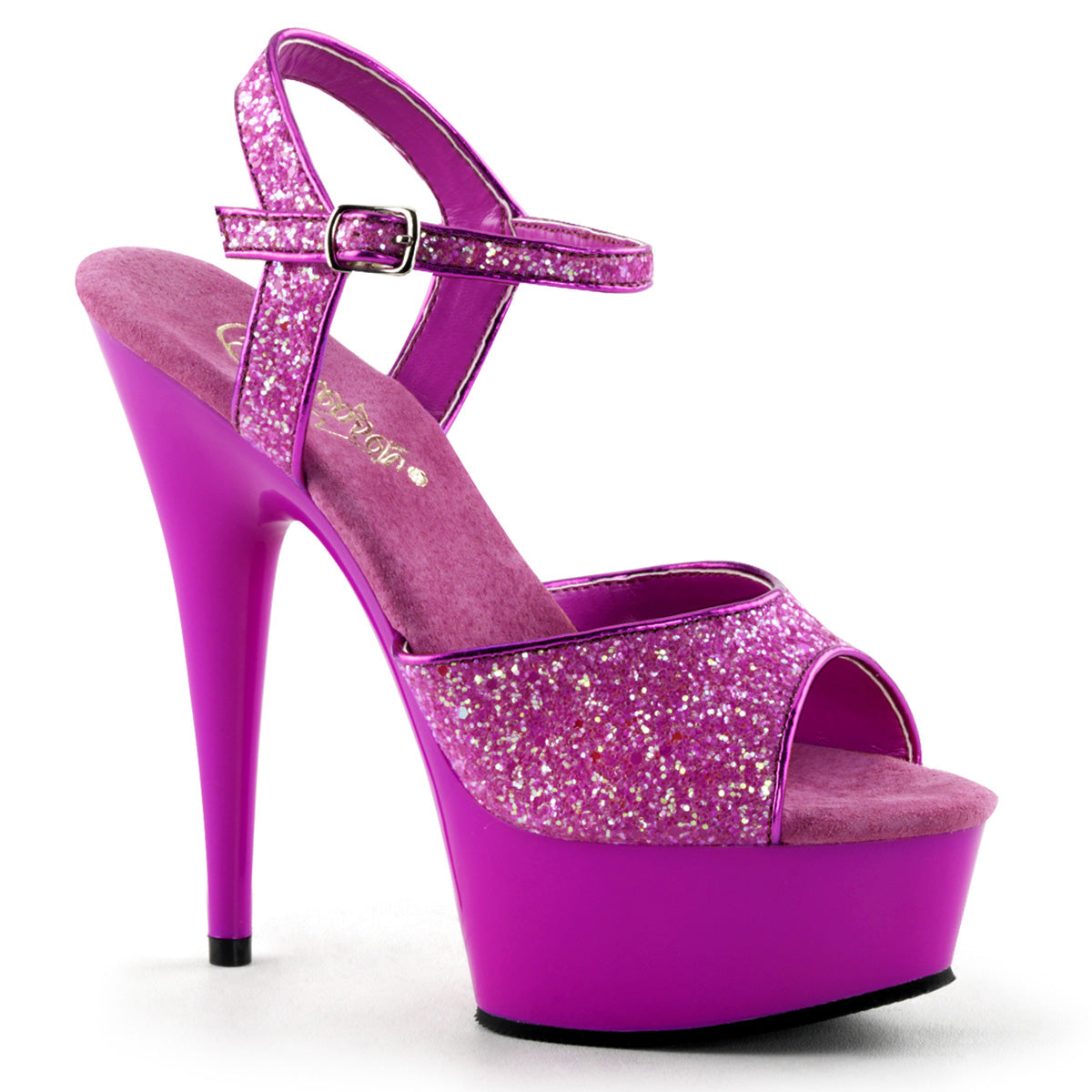 DELIGHT-609UVG Neon Purple Glitter/Purple