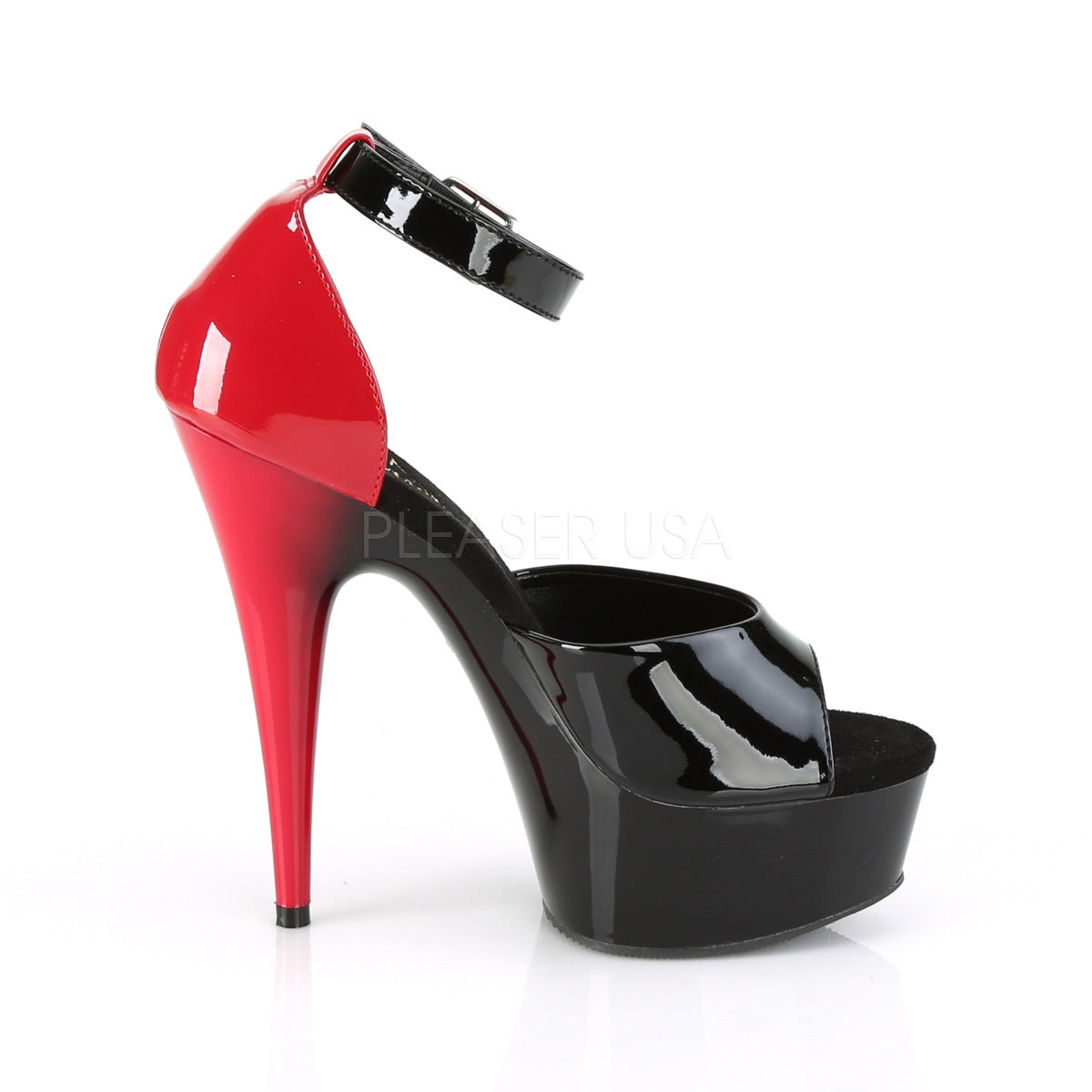 DELIGHT-617 Black-Red Patent/Black-Red