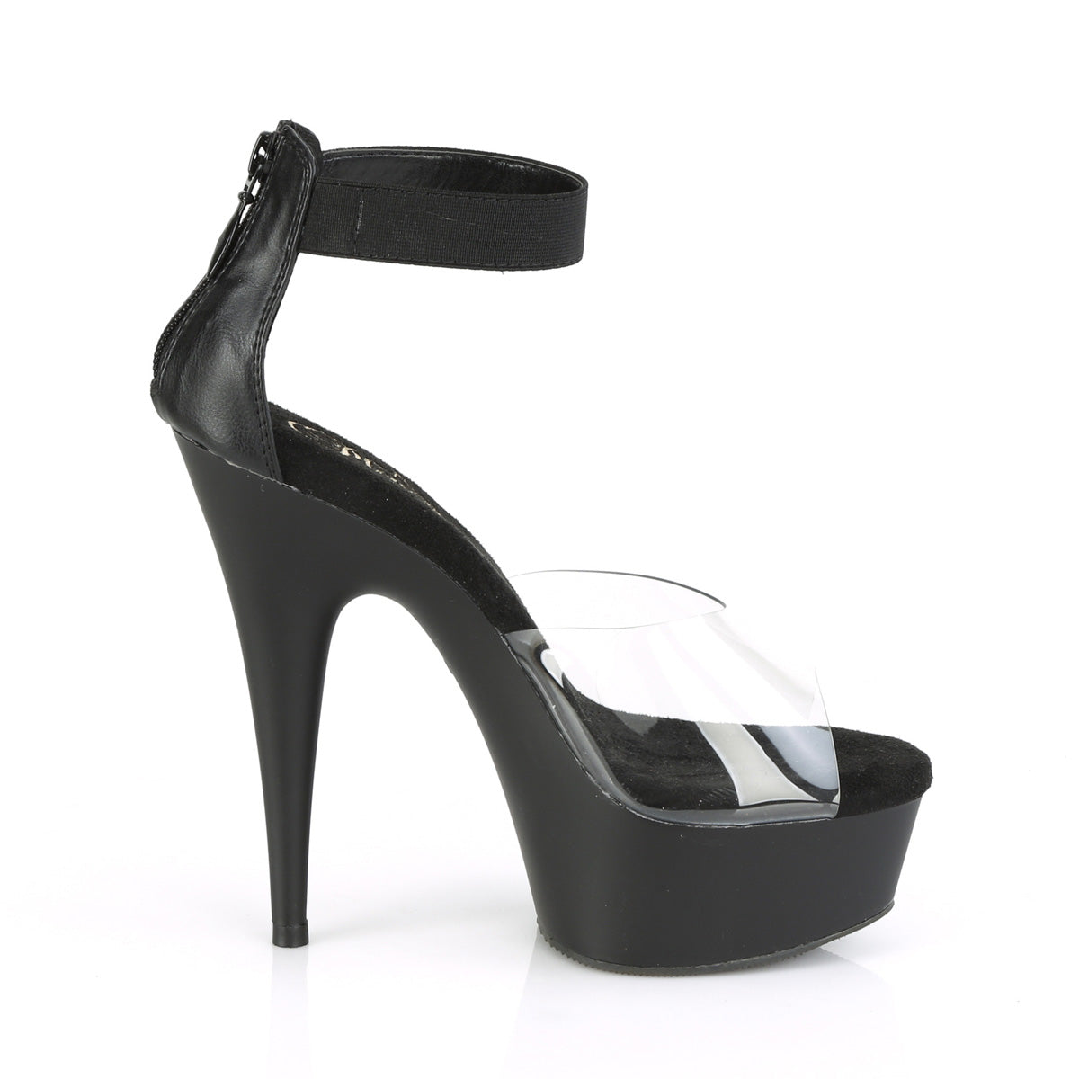 DELIGHT-624 Clear-Black Elastic Band/Black Matte