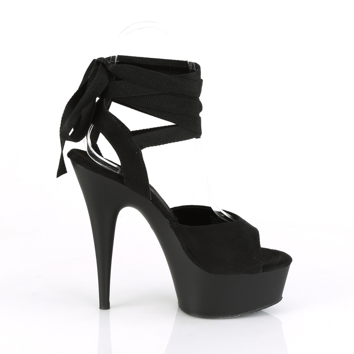 DELIGHT-634 Black Faux Suede/Black Matte