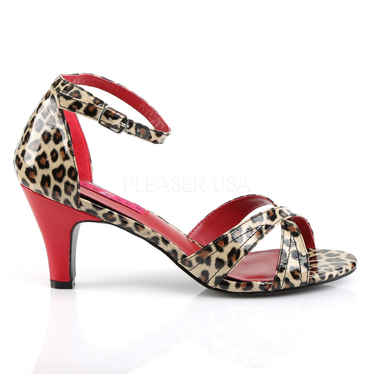 DIVINE-435 Cheetah Print Faux Leather