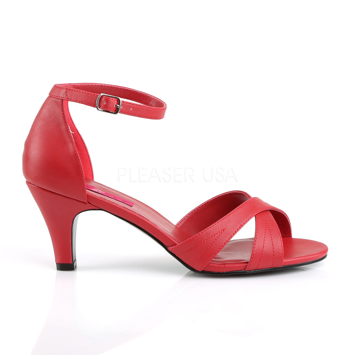DIVINE-435 Red Faux Leather