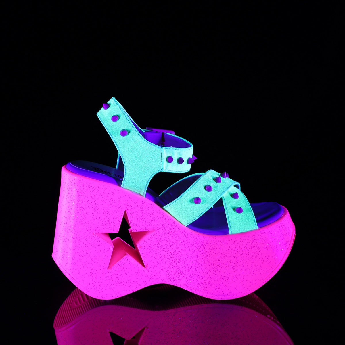 DYNAMITE-02 Neon Yellow Glitter/Pink