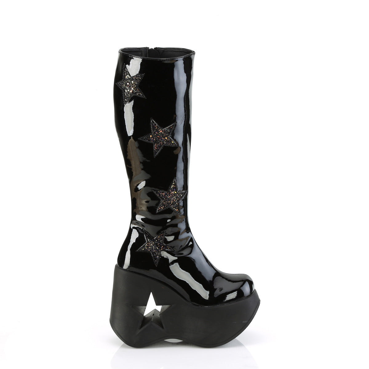 DYNAMITE-600 Black Patent-Black Multi Glitter