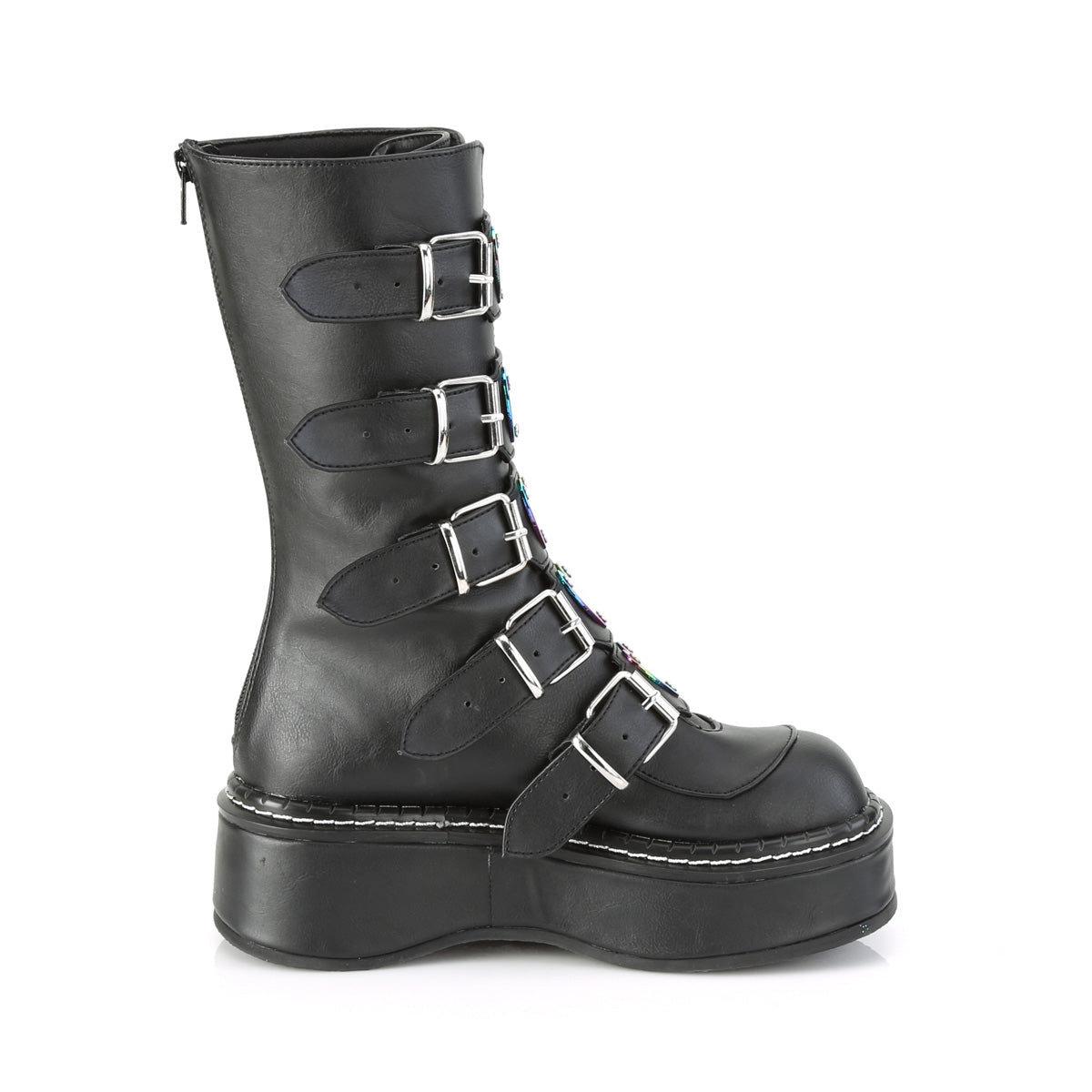 EMILY-330 Black Vegan Leather