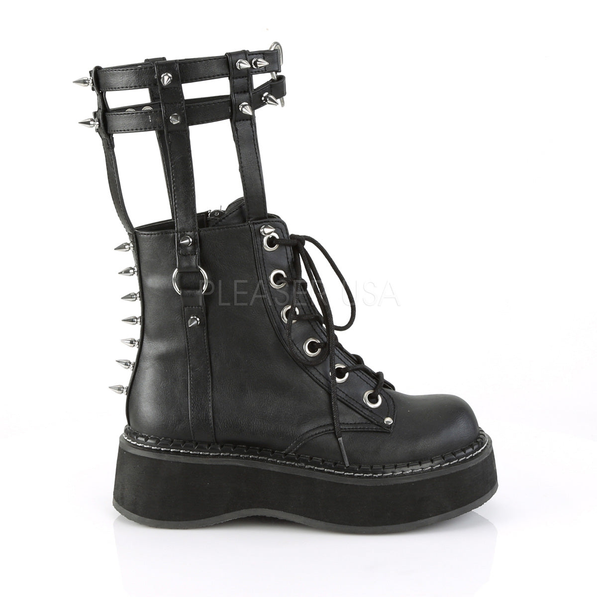 EMILY-357 Black Vegan Leather