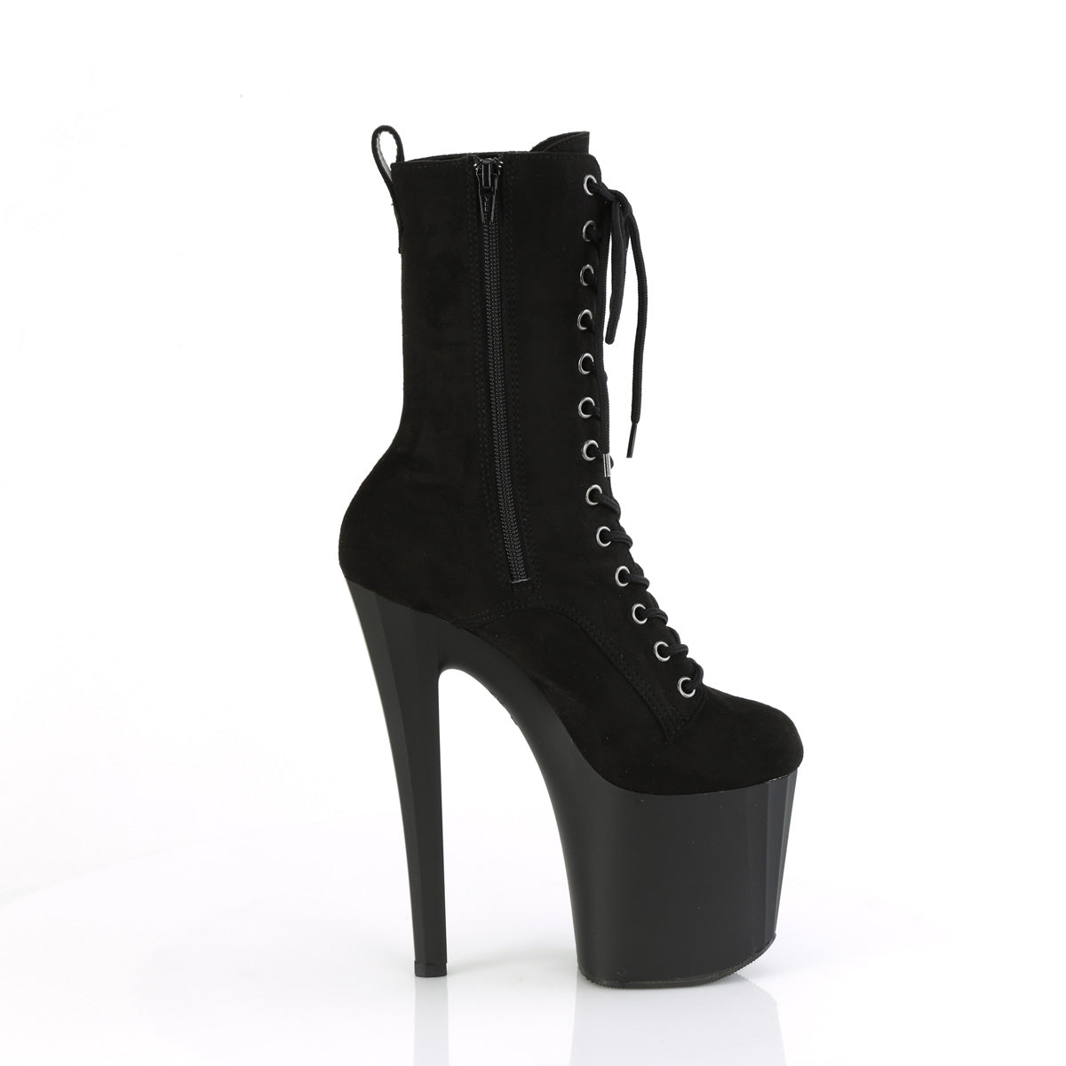 ENCHANT-1040 Black Faux Suede/Black Matte