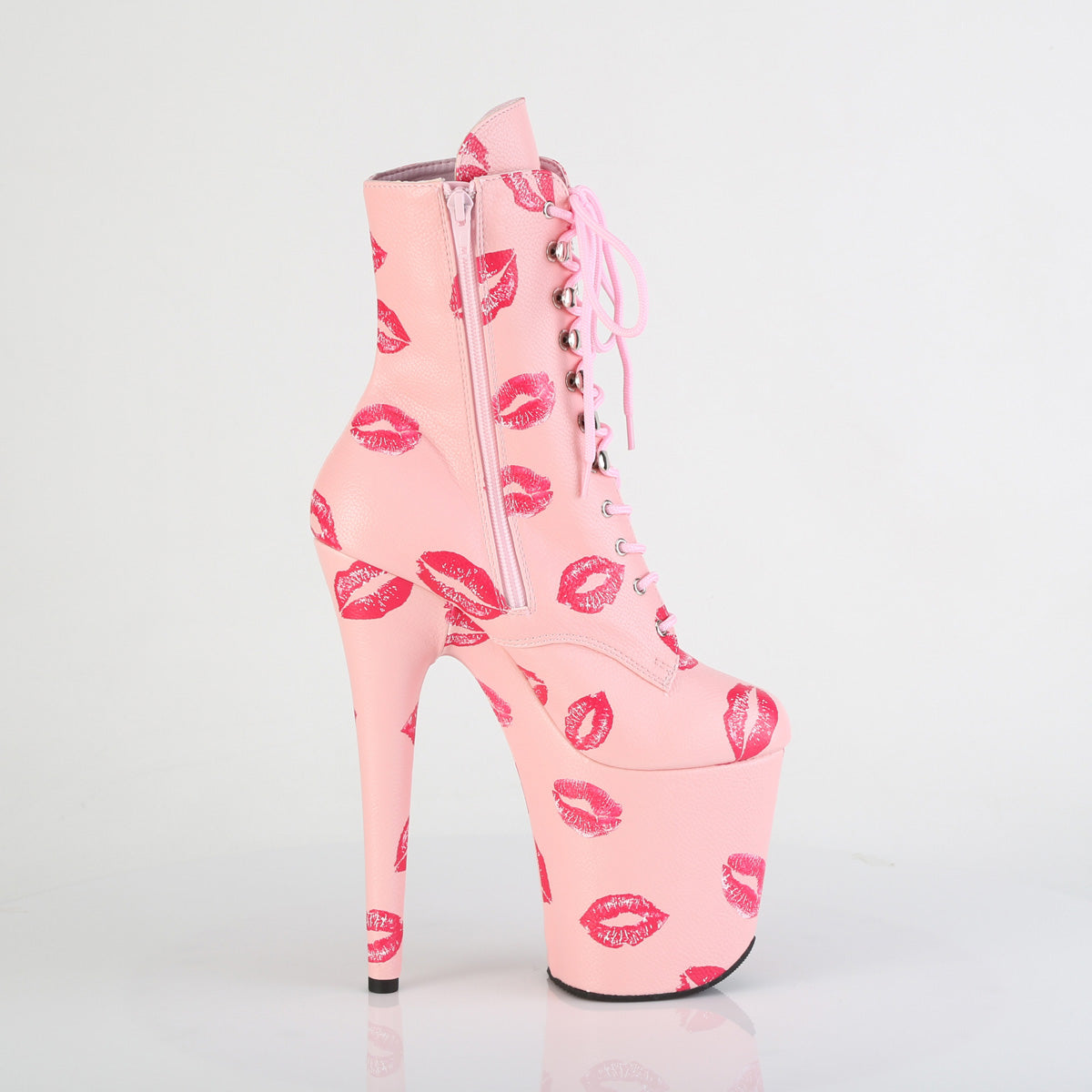 FLAMINGO-1020 KISSES Baby Pink Faux Leather