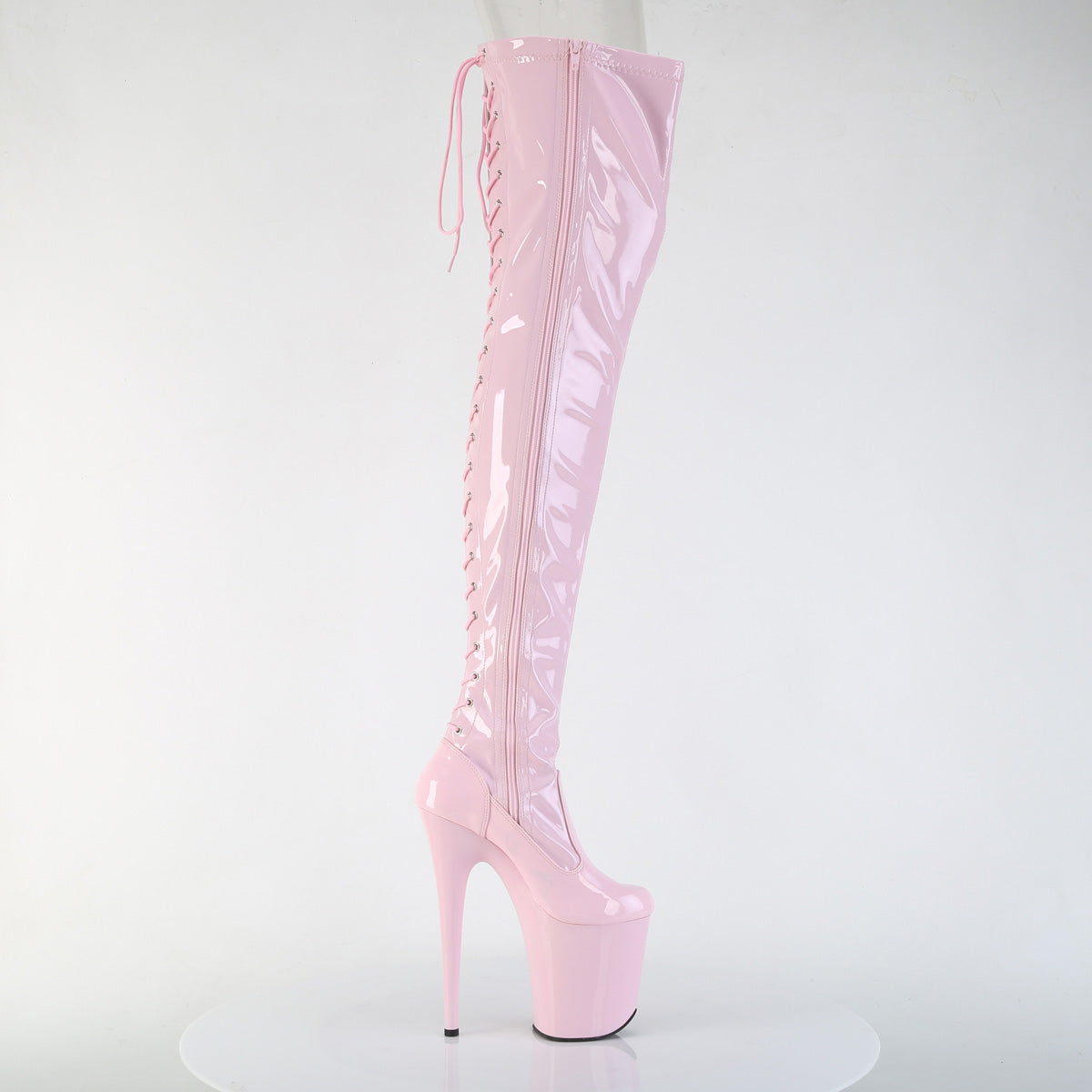 FLAMINGO-3850 Baby Pink Stretch Patent/Baby Pink