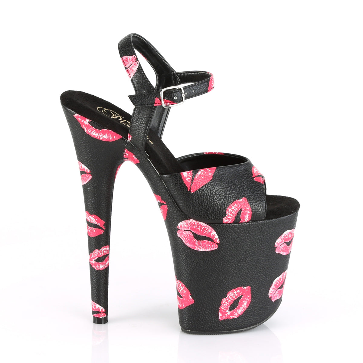 FLAMINGO-809 KISSES Black Faux Leather/Black Faux Leather