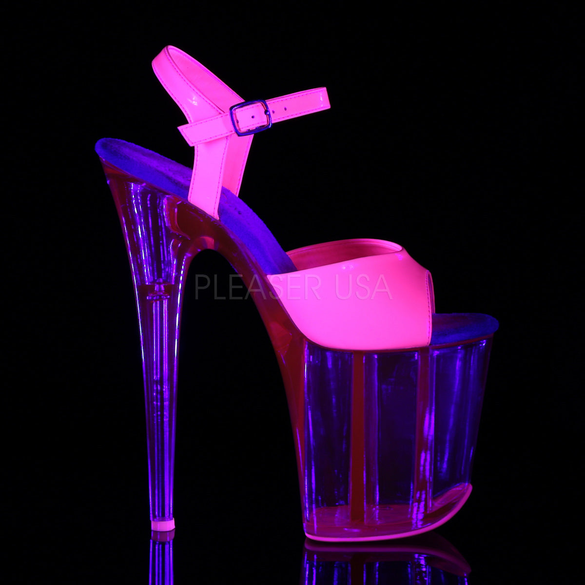 FLAMINGO-809UVT Neon Hot Pink Patent/Hot Pink Tinted
