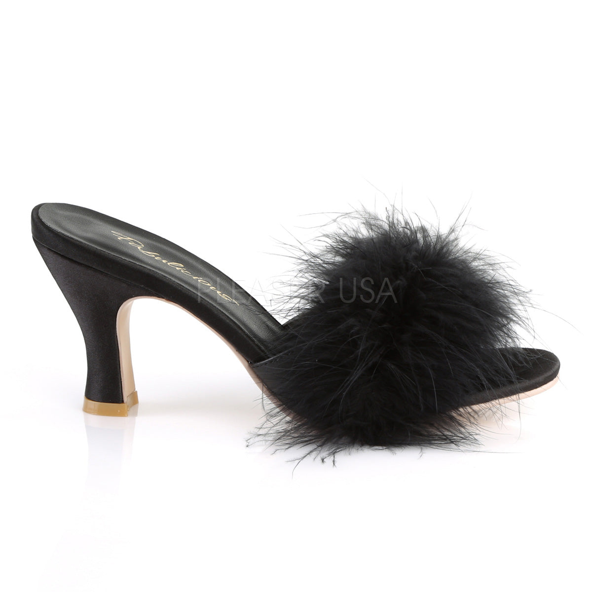 FLAPPER-01F Black Pu-Fur