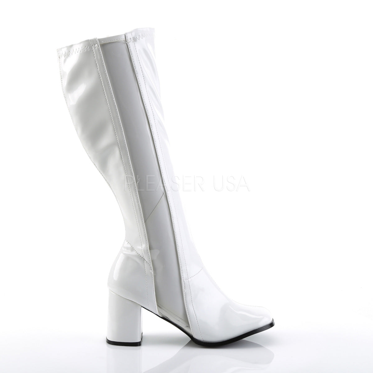 GOGO-303 White Str Patent-Clear Tpu