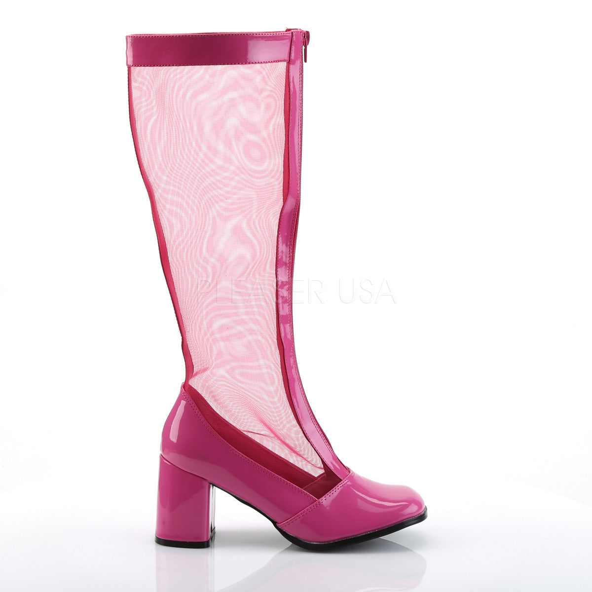GOGO-307 HotPink Str Patent-Mesh
