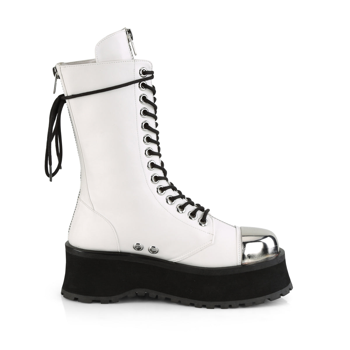 GRAVEDIGGER-14 White Vegan Leather