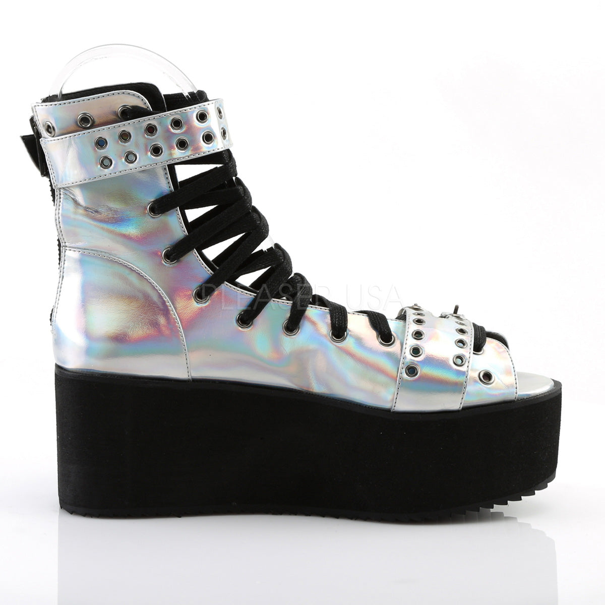 GRIP-105 Silver Hologram Vegan Leather