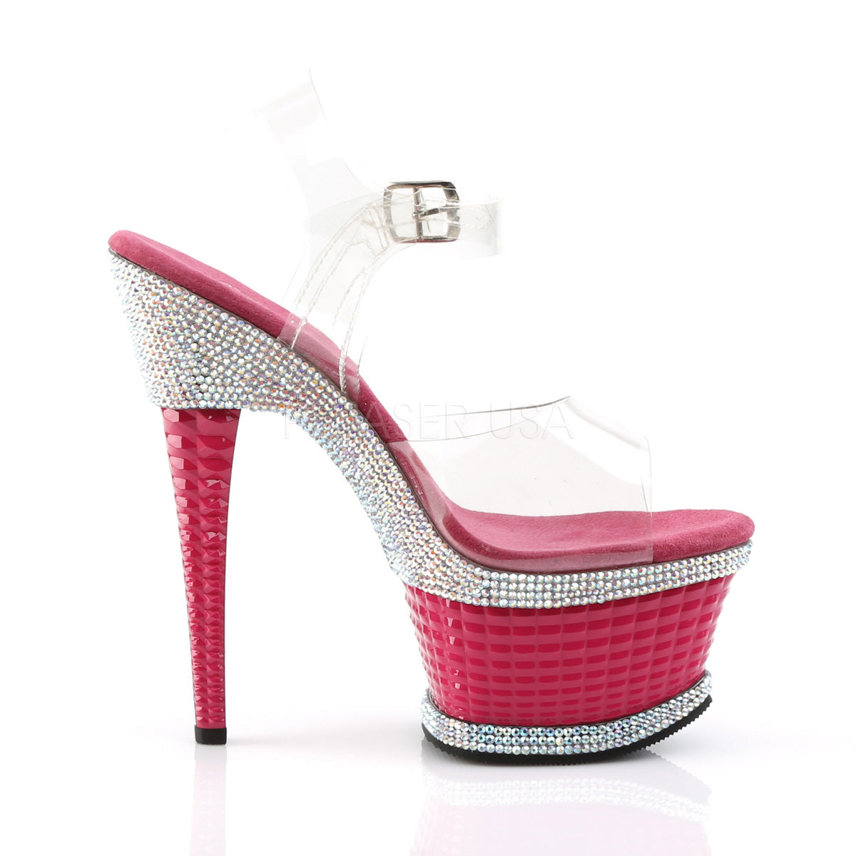 ILLUSION-658RS Clear/Hot Pink