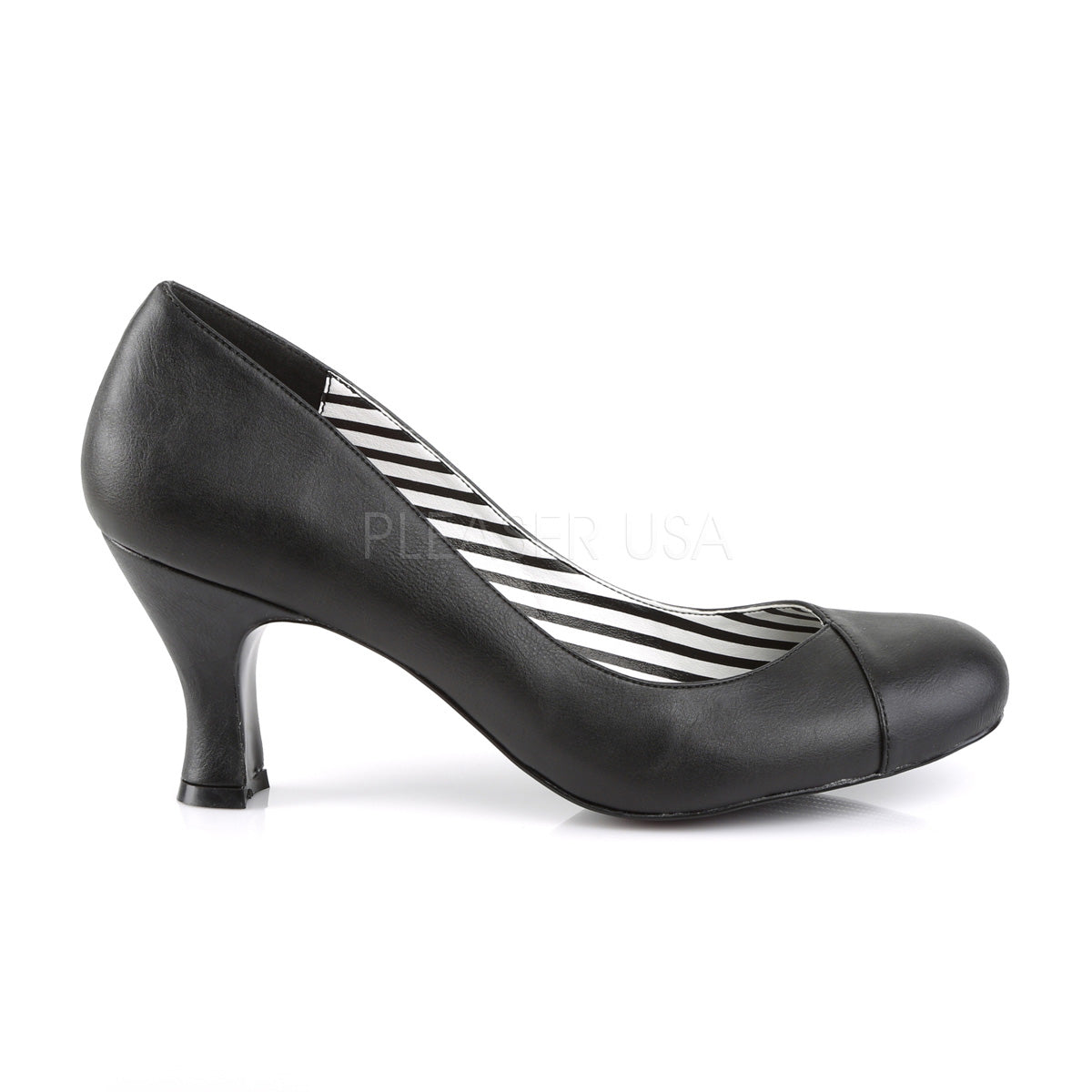 JENNA-01 Black Faux Leather