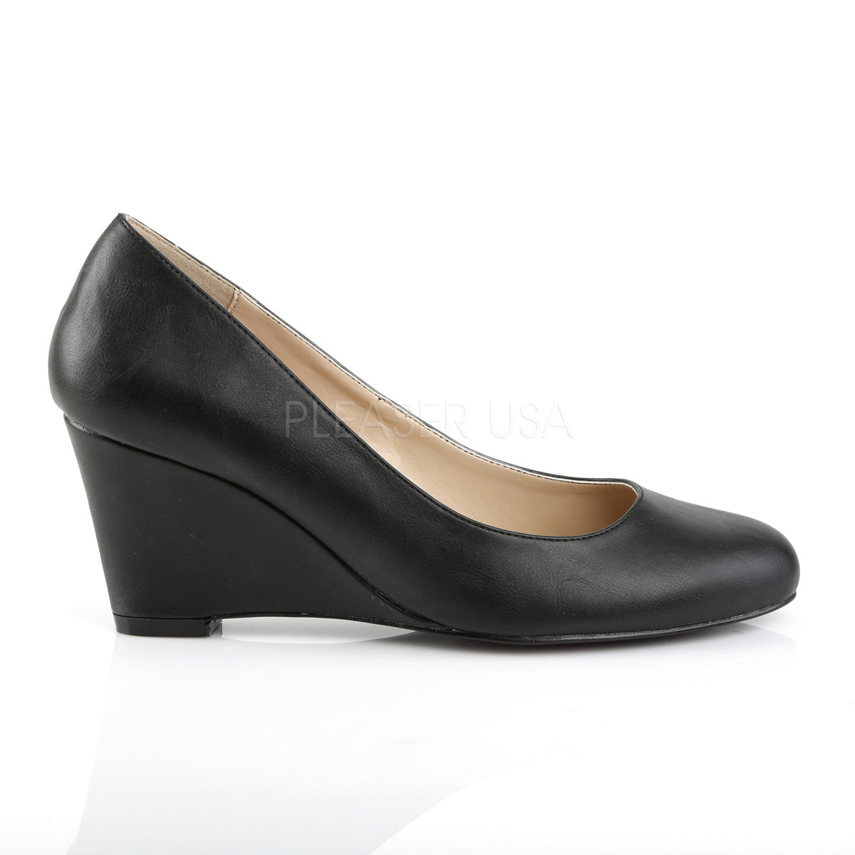 KIMBERLY-08 Black Faux Leather