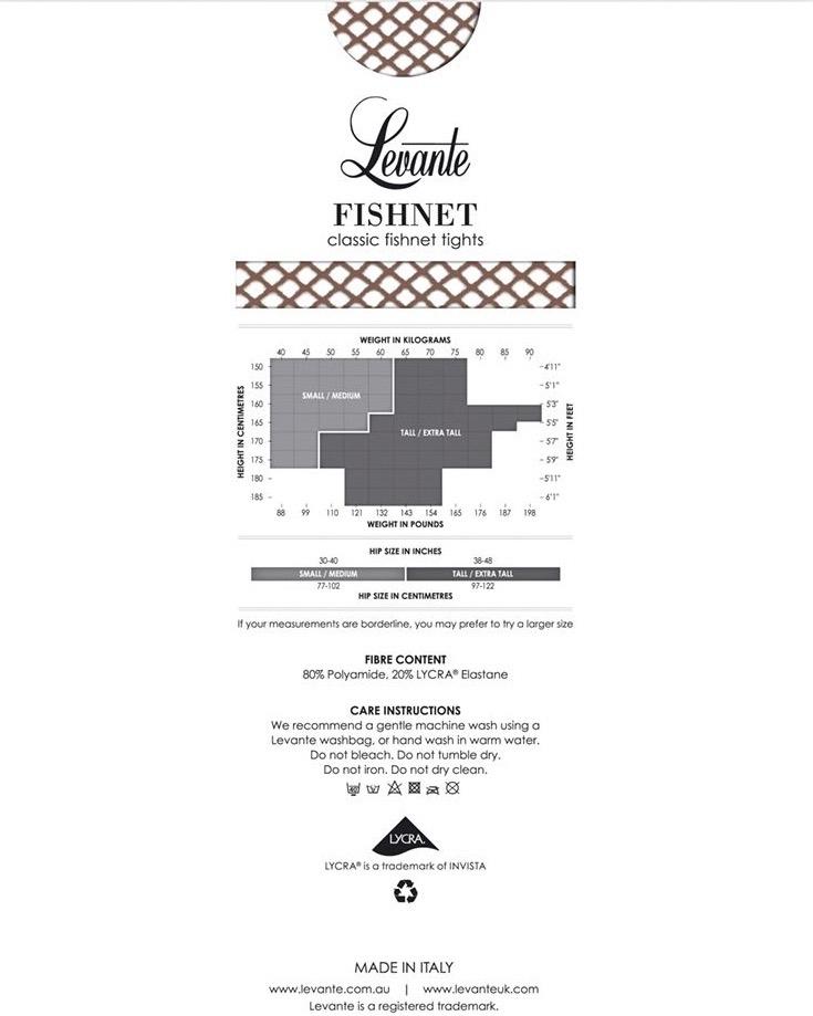 Levante Classic Fishnet Tights Cappucino