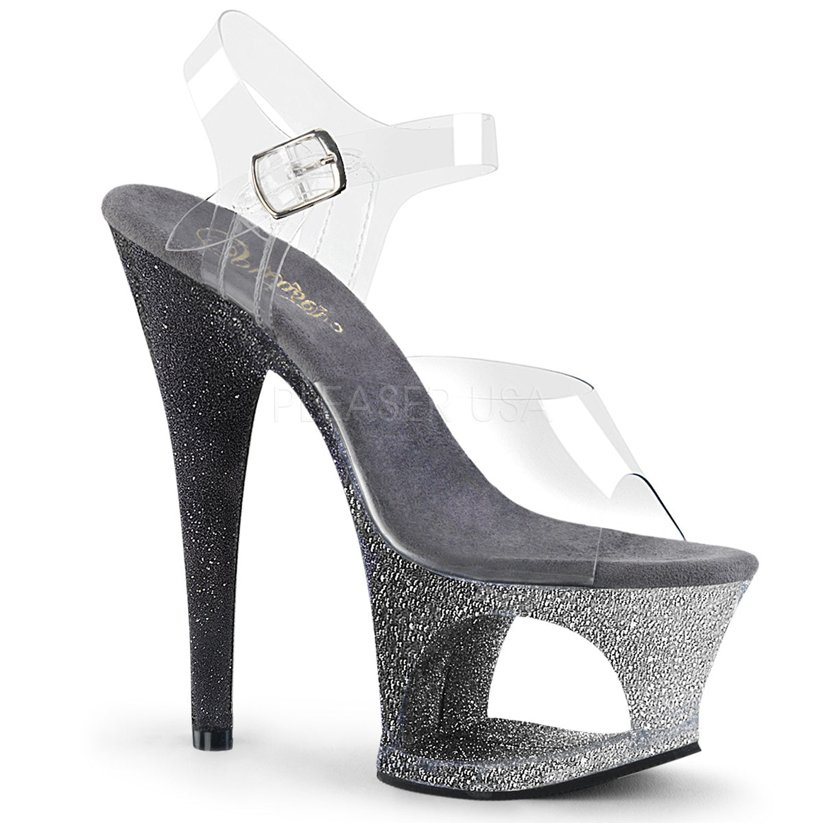MOON-708OMBRE Clear/Silver-Black Ombre
