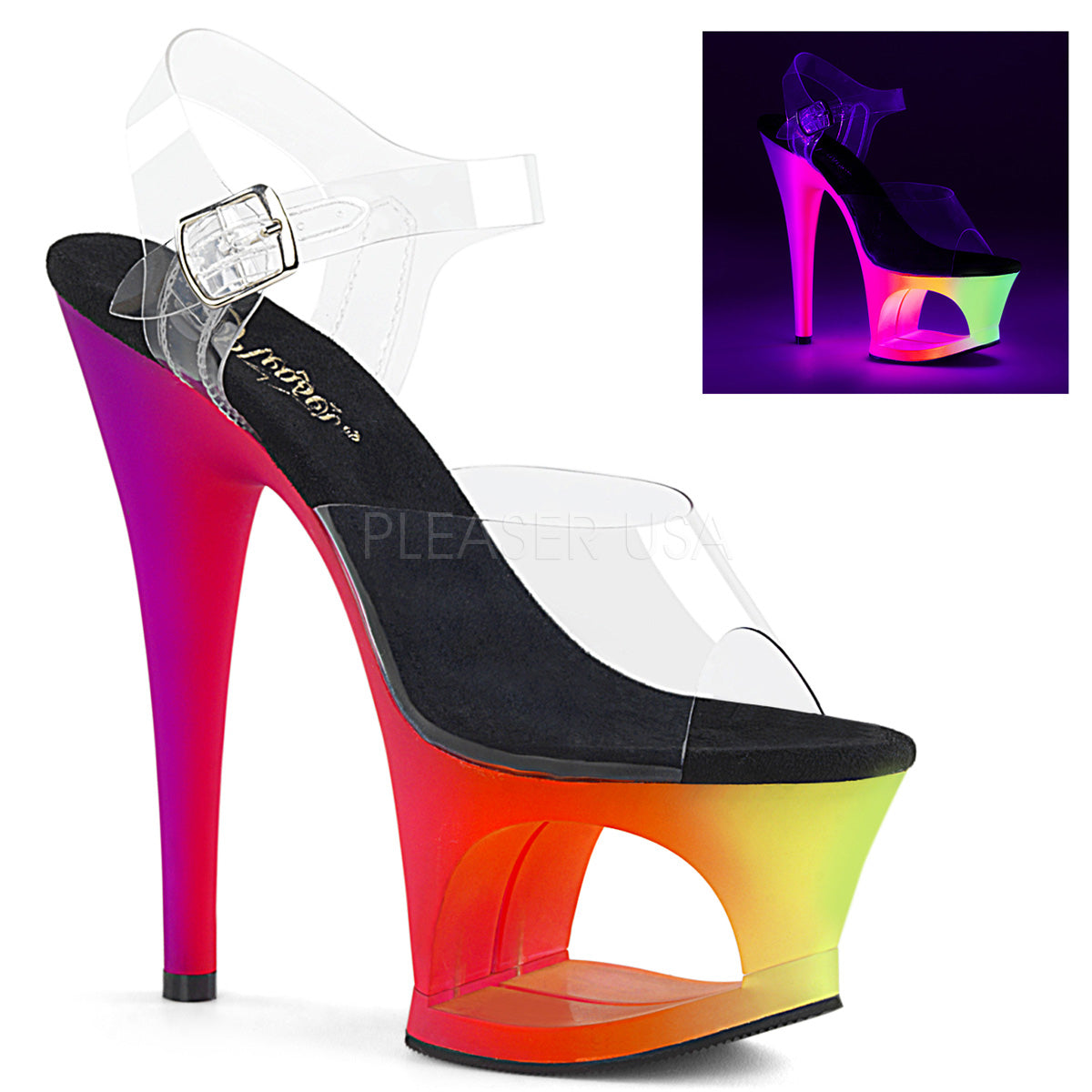 MOON-708UV Clear/Neon Multi