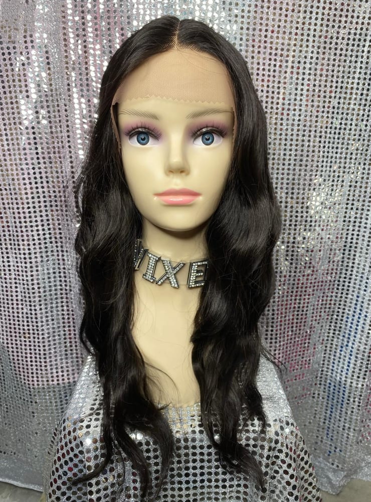 Natural Long Center Part Lace Front