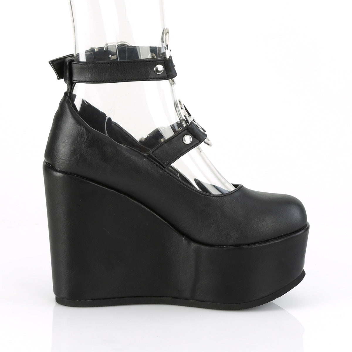 POISON-99-1 Black Vegan Leather