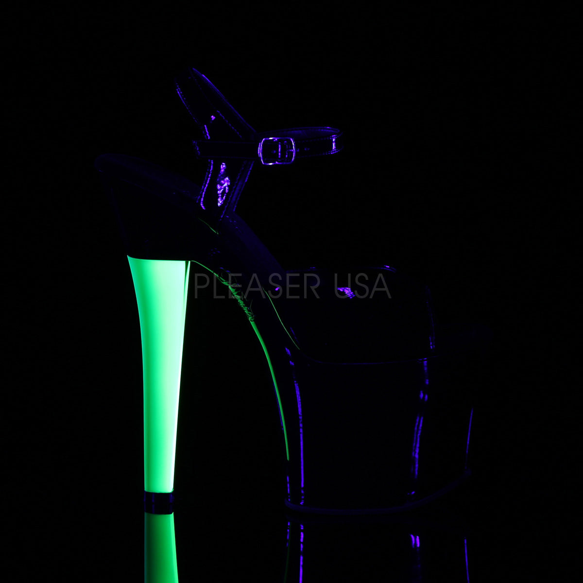 RADIANT-709UVH Black Patent/Black-Neon Green