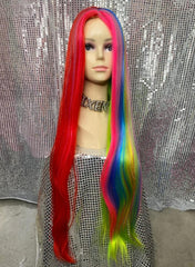 Long Rainbow Magic Wig