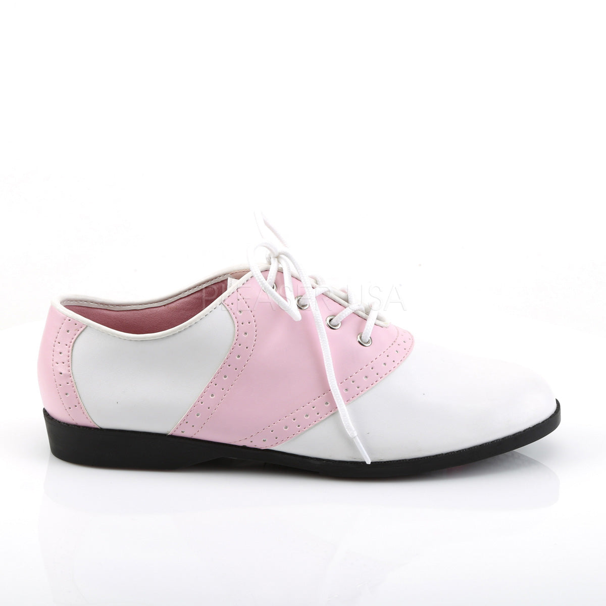 SADDLE-50 BabyPink-White Pu