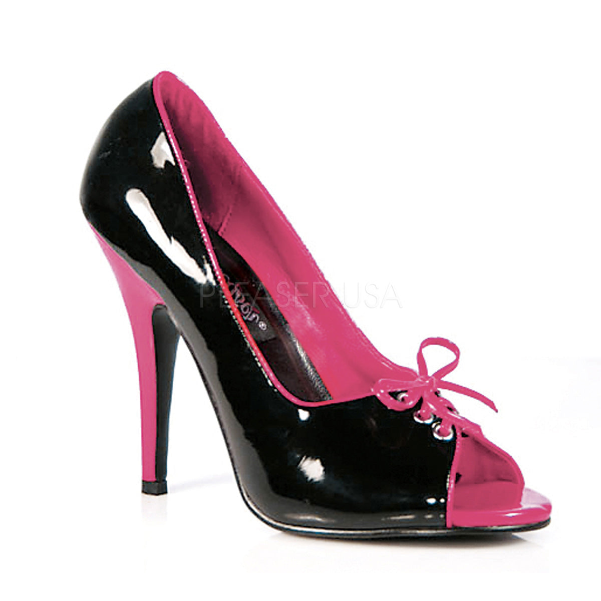 SEDUCE-216 Black-Fuchsia Patent