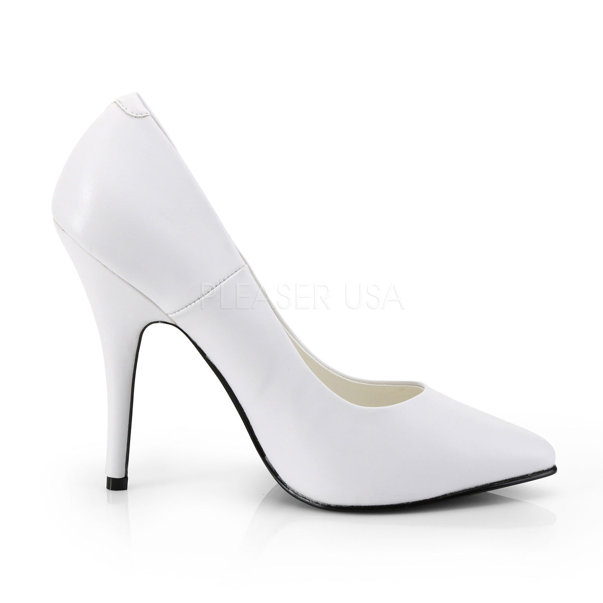 SEDUCE-420 White Faux Leather