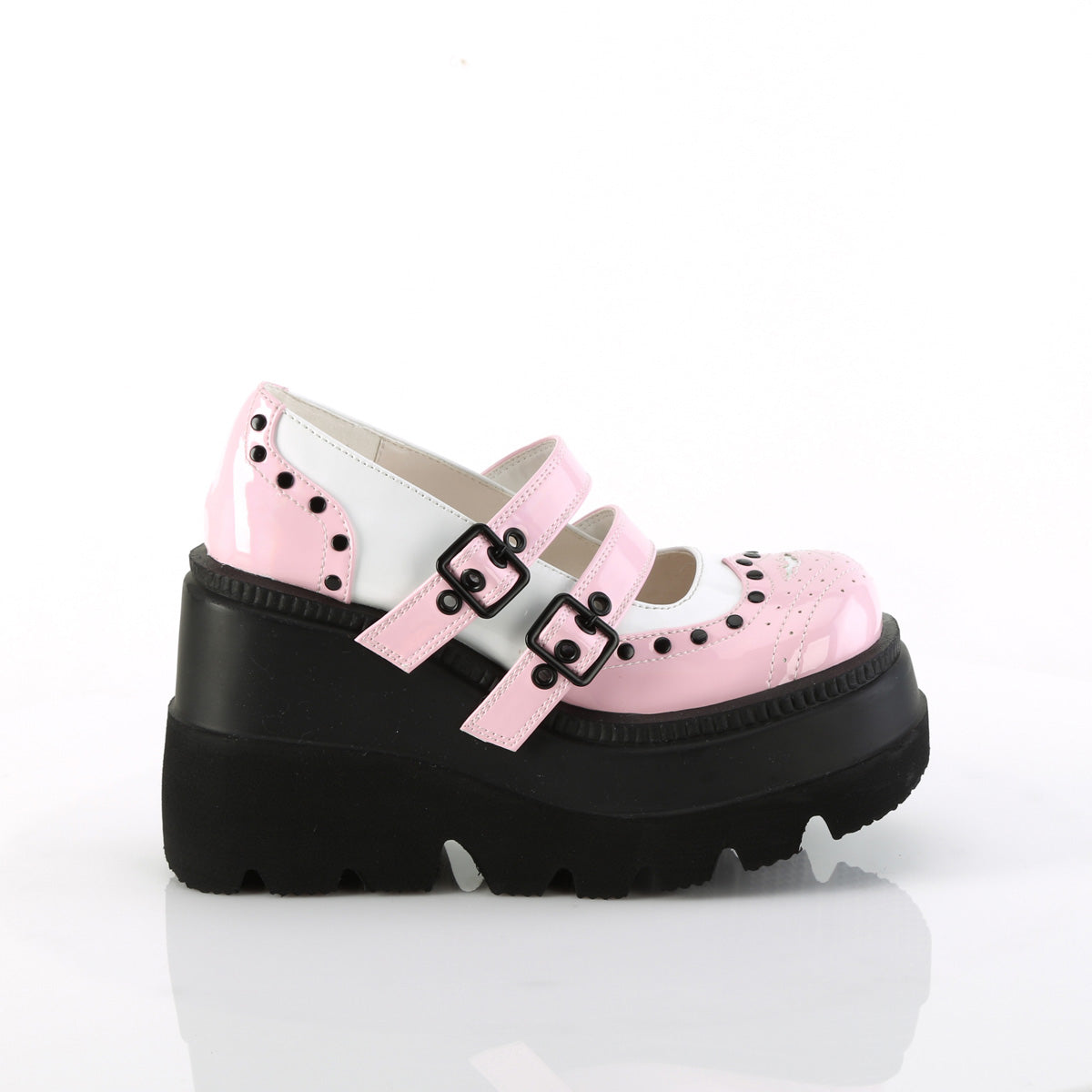 SHAKER-27 Baby Pink-White Patent